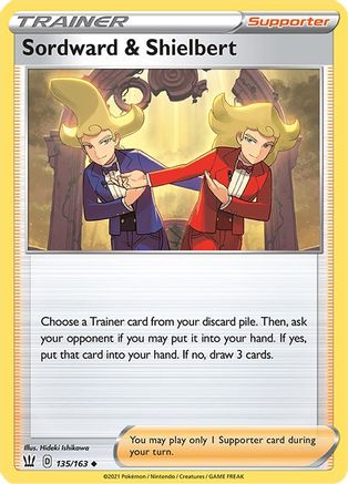Sordward & Shielbert 135  SWSH05 Battle Styles - Uncommon