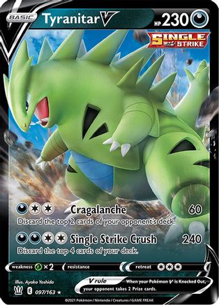 Tyranitar V 097  - Holofoil SWSH05 Battle Styles - Ultra Rare