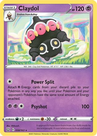 Claydol 058  - Reverse Holofoil SWSH05 Battle Styles - Rare