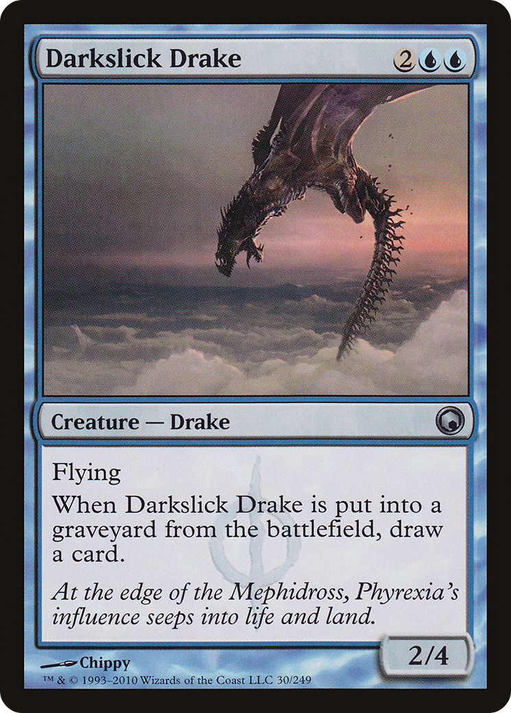 Darkslick Drake (SOM-030) - Scars of Mirrodin Foil