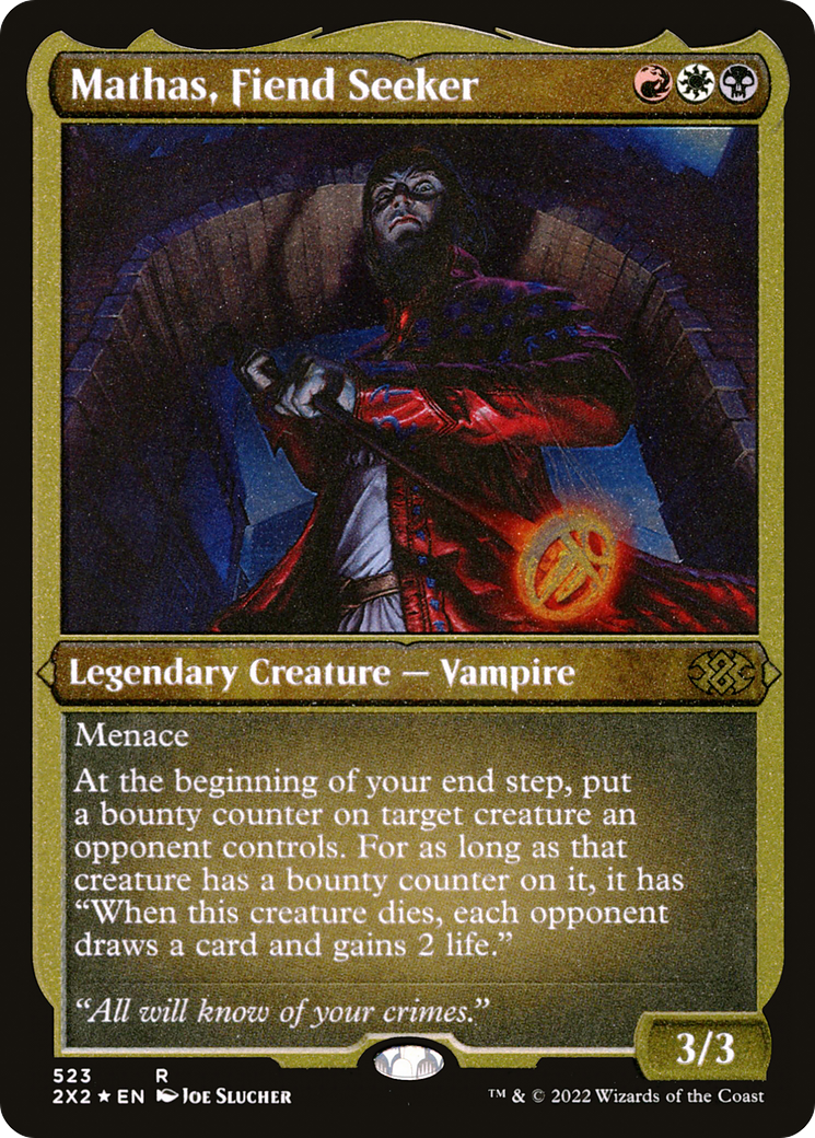 Mathas, Fiend Seeker (Foil Etched) (2X2-523) - Double Masters 2022 Foil