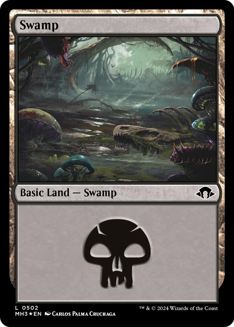 Swamp (0502) (Ripple Foil) (MH3-502) - Modern Horizons 3 Foil