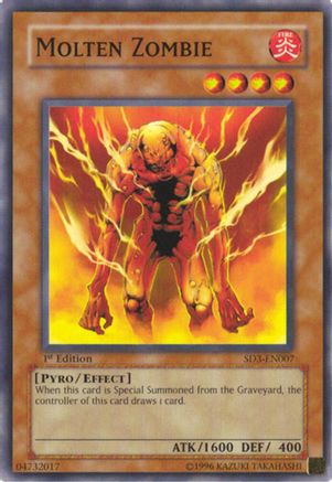 Molten Zombie (SD3-EN007) - Structure Deck: Blaze of Destruction 1st Edition