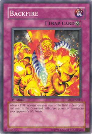 Backfire (SD3-EN031) - Structure Deck: Blaze of Destruction 1st Edition