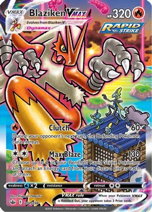 Blaziken VMAX (Alternate Art Secret)  - Holofoil SWSH06 Chilling Reign - Secret Rare