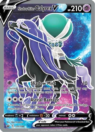 Shadow Rider Calyrex V (Full Art) 171  - Holofoil SWSH06 Chilling Reign - Ultra Rare