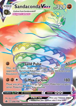 Sandaconda VMAX (Secret) 206  - Holofoil SWSH06 Chilling Reign - Secret Rare