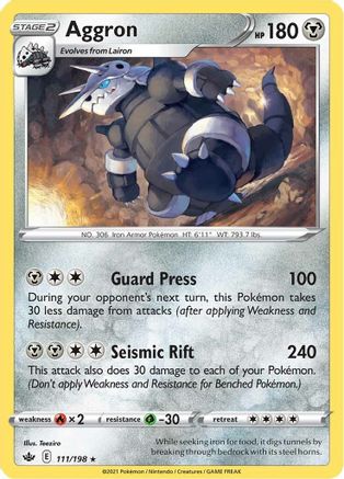 Aggron 111  SWSH06 Chilling Reign - Rare