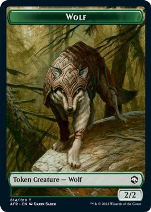 Wolf // Guenhwyvar Double-Sided Token (AFR-14 // 13) - Adventures in the Forgotten Realms Foil