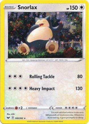 Snorlax (Cosmos Holo) 140/202  - Holofoil Blister Exclusives - Promo