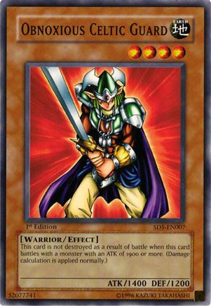 Obnoxious Celtic Guard (SD5-EN007) - Structure Deck: Warrior's Triumph 1st Edition