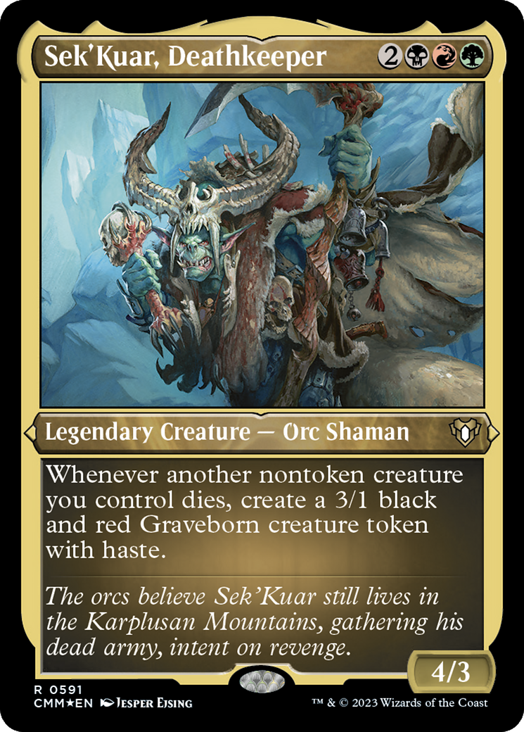 Sek'Kuar, Deathkeeper (Foil Etched) (CMM-591) - Commander Masters Foil