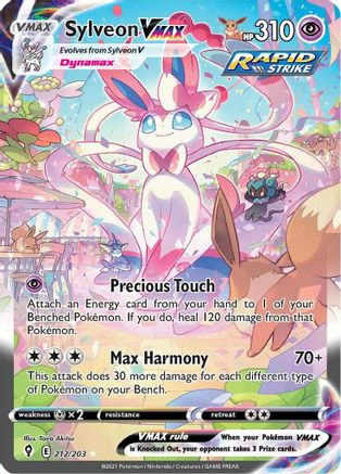 Sylveon VMAX (Alternate Art Secret) 212  - Holofoil SWSH07 Evolving Skies - Secret Rare