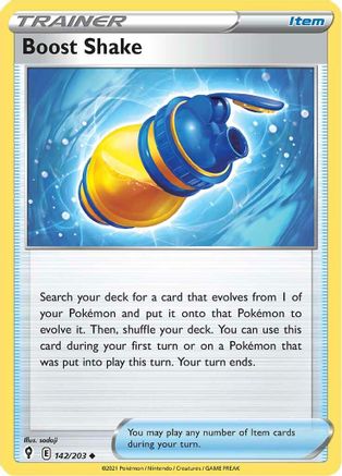 Boost Shake 142  SWSH07 Evolving Skies - Uncommon