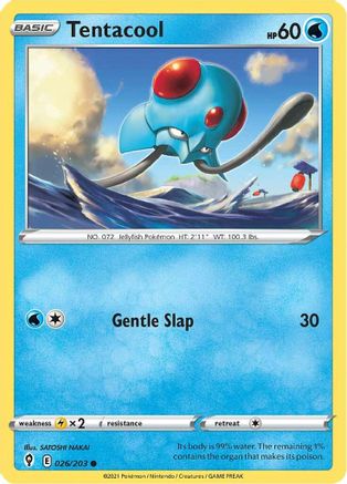 Tentacool 026  SWSH07 Evolving Skies - Common