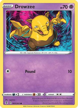 Drowzee 061  SWSH07 Evolving Skies - Common