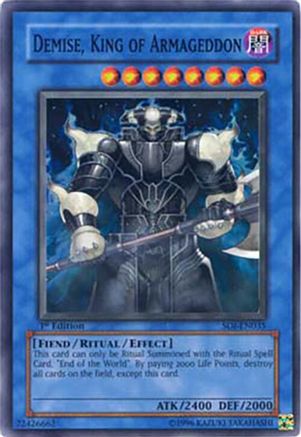 Demise, King of Armageddon (SOI-EN035) - Shadow of Infinity Unlimited