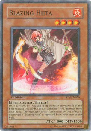 Blazing Hiita (EOJ-EN028) - Enemy of Justice 1st Edition