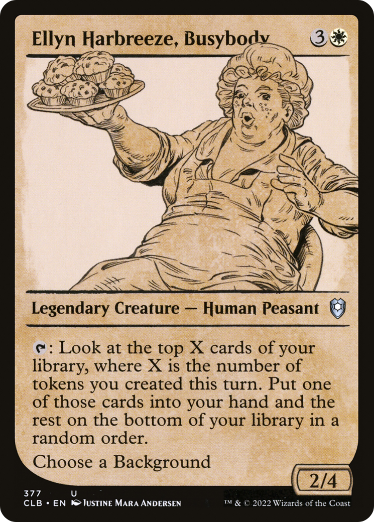 Ellyn Harbreeze, Busybody (Showcase) (CLB-377) - Commander Legends: Battle for Baldur's Gate: (Showcase) Foil