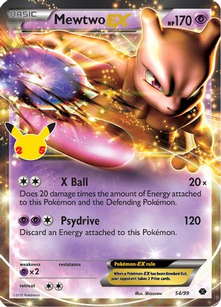 Mewtwo EX 054  - Holofoil Celebrations Classic Collection - Classic Collection