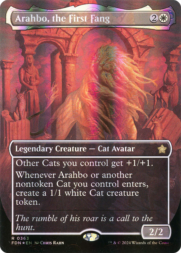 Arahbo, the First Fang (Borderless) (Mana Foil) (FDN-363) - Foundations Foil