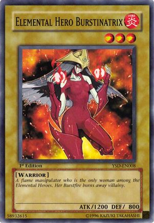 Elemental Hero Burstinatrix (YSD-EN008) - Starter Deck 2006 1st Edition