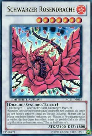 Black Rose Dragon (German) - "Schwarzer Rosendrache" (AC11-DE018) - Advent Calendar 2011 (Adventskalender) Limited