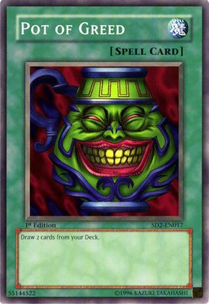 Pot of Greed (SD2-EN017) - Structure Deck: Zombie Madness 1st Edition