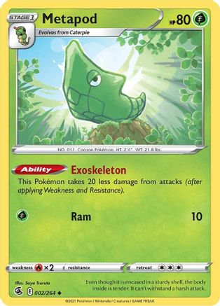 Metapod 002  SWSH08 Fusion Strike - Uncommon