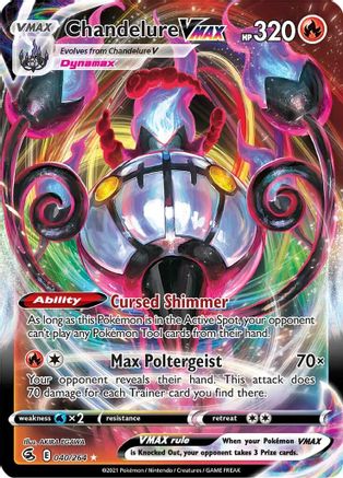 Chandelure VMAX 040  - Holofoil SWSH08 Fusion Strike - Ultra Rare