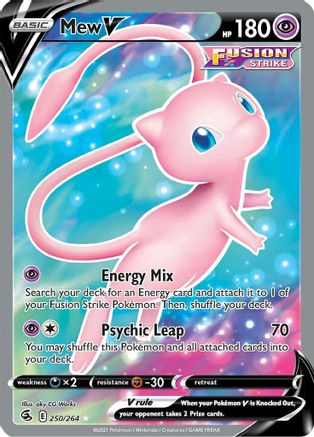 Mew V (Full Art) 250  - Holofoil SWSH08 Fusion Strike - Ultra Rare