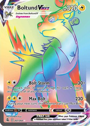 Boltund VMAX (Secret) 267  - Holofoil SWSH08 Fusion Strike - Secret Rare
