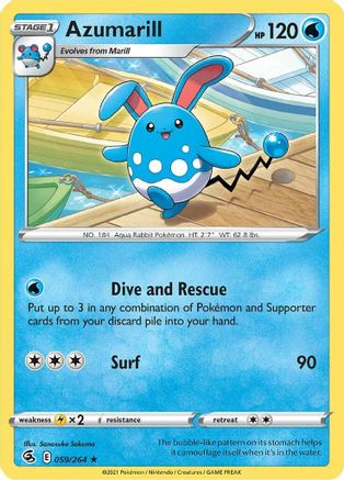 Azumarill 059  SWSH08 Fusion Strike - Rare