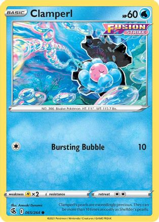 Clamperl 065  - Reverse Holofoil SWSH08 Fusion Strike - Common