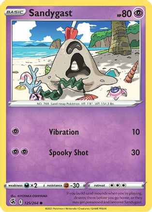 Sandygast 125  SWSH08 Fusion Strike - Common