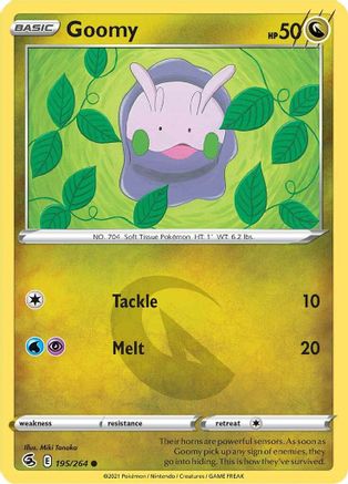 Goomy 195  - Reverse Holofoil SWSH08 Fusion Strike - Common
