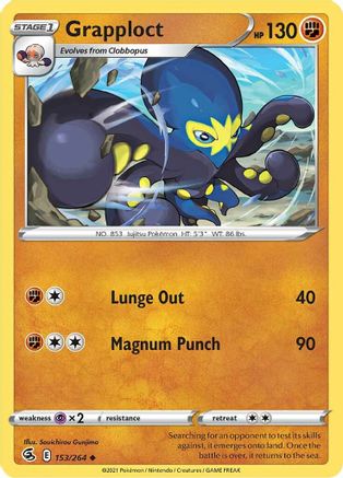 Grapploct 153  SWSH08 Fusion Strike - Uncommon