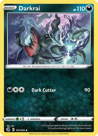 Darkrai 167  SWSH08 Fusion Strike - Uncommon