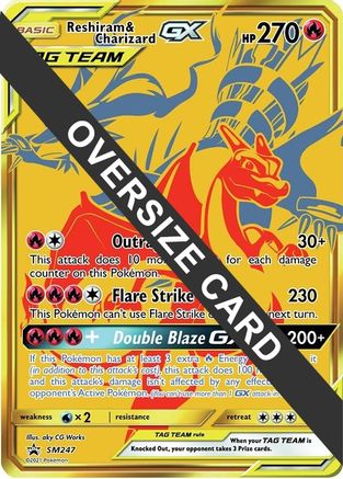 Reshiram & Charizard GX SM247  - Holofoil Jumbo Cards - Promo