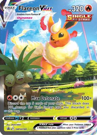 Flareon VMAX SWSH180  - Holofoil SWSH Sword & Shield Promo Cards - Promo