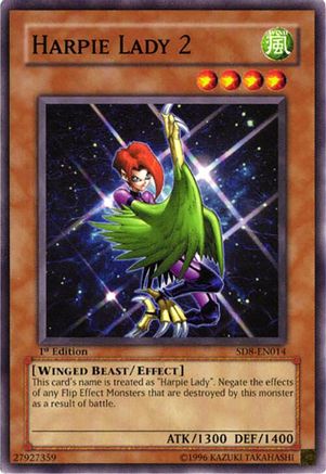 Harpie Lady 2 (SD8-EN014) - Structure Deck: Lord of the Storm 1st Edition