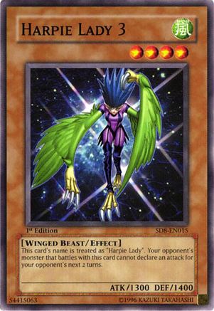 Harpie Lady 3 (SD8-EN015) - Structure Deck: Lord of the Storm 1st Edition