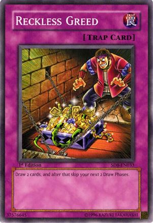 Reckless Greed (SD8-EN033) - Structure Deck: Lord of the Storm 1st Edition