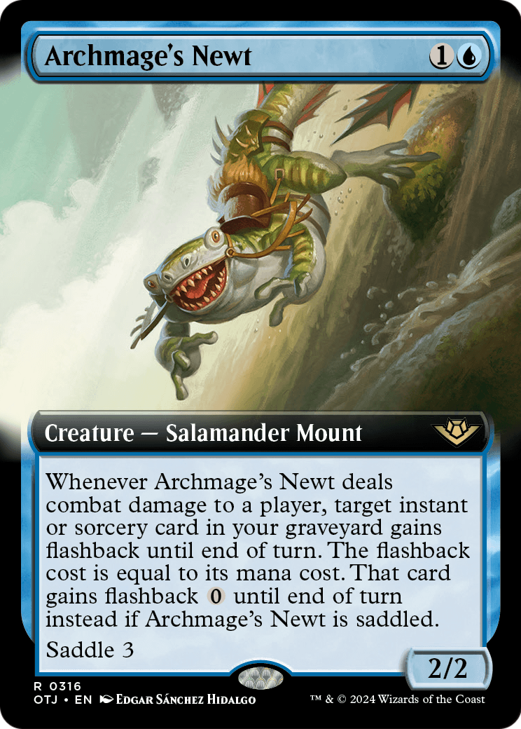 Archmage's Newt (Extended Art) (OTJ-316) - Outlaws of Thunder Junction: (Extended Art) Foil