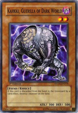 Kahkki, Guerilla of Dark World (STON-EN018) - Strike of Neos Unlimited