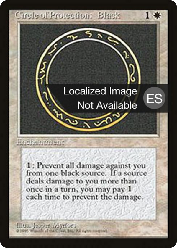 Circle of Protection: Black (4BB-) - Fourth Edition Foreign Black Border