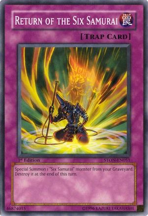 Return of the Six Samurai (STON-EN051) - Strike of Neos 1st Edition