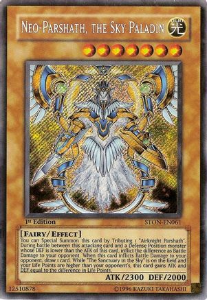 Neo-Parshath, The Sky Paladin (STON-EN061) - Strike of Neos 1st Edition
