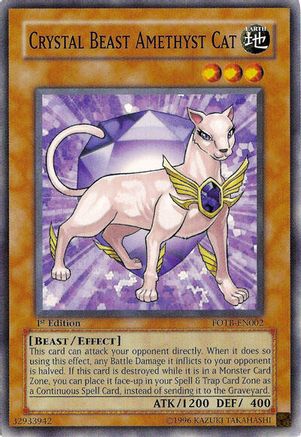 Crystal Beast Amethyst Cat (FOTB-EN002) - Force of the Breaker 1st Edition