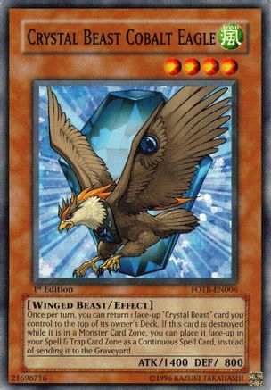 Crystal Beast Cobalt Eagle (FOTB-EN006) - Force of the Breaker 1st Edition